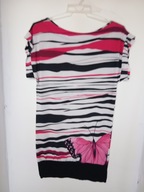 tunika biała czarna różowa bluzka