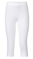 LEGGINSY DAMSKIE DŁUGOŚĆ 3/4 BIAŁE COTTON S ESMARA