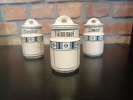 STARY FAJANS PUDEŁKA KUCHENNE POJEMNIKI POJEMNIK NA PRZYPRAWY OK 1910