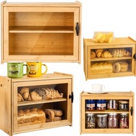 CHLEBAK DREWNIANY POJEMNIK NA CHLEB PIECZYWO DUŻY 37x29x20 CM TODOMI