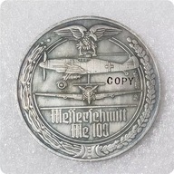 Moneta Niemiecka Messerschmitt Me 109 II Wojna Światowa III Rzesza