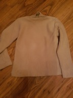 Modny Kobiecy Beżowy Sweter Półgolf L 40/42