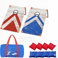Zestaw CORNHOLE | Metalowy Stelaż | 2x Tablica + 8 Woreczków | Składany