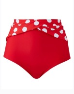 Śliczny dół bikini Beach to Beach Red Polka 56