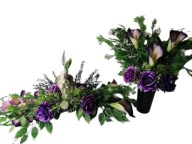 Komplety Na Nagrobek Anioł W Kaliach Fiolet Wzór 2