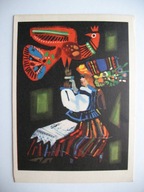 ZBIGNIEW RYCHLICKI WESOŁYCH ŚWIĄT ŚWIĄTECZNE WYPIEKI stara POCZTÓWKA 1966