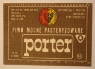 ETYKIETA - WROCŁAW BROWAR PIASTOWSKI - PIWO MOCNE PASTERYZOWANE - porter