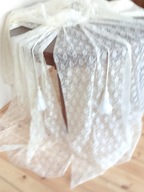 Firana dekoracyjna koronka tkanina ecru