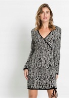 Tanio !_NOWA 209zł KLASYCZNA czarno-biała WYGODNA sukienka BODYFLIRT_r.48