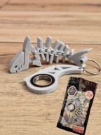 Keyspinner + Rekin 2w1 Marmurowy 3D - KeyRambit KeyFlipper 3D Fidgets