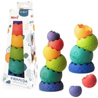 PIRAMIDA SENSORYCZNA EDUKACYJNA PASTELOWA HENCZ TOYS 26 cm DLA DZIECI