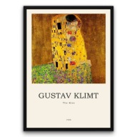 Plakat z ramą 50x70cm Gustav Klimt Pocałunek Złoto Obraz Salon Styl Retro