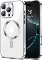 iPhone 16 Pro Max – Etui MagSafe Srebrne Shockproof | Ochrona Aparatu PROMO