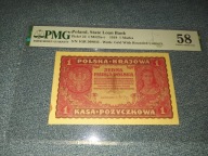 1919 1 marka seria 1GR PMG 58