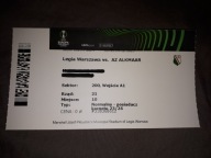 Używany bilet Legia Warszawa - AZ Alkmaar 14.12.2023