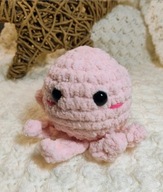 Ośmiornica ośmiorniczka różowa gniotek antystresowy maskotka handmade