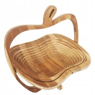 KOSZ NA OWOCE SKŁADANY BAMBUSOWY JABŁKO