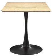 KWADRATOWY STÓŁ LUGANO| Blat w kolorze dębu| czarna noga 70x70