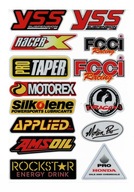 NAKLEJKI NA KASK MOTOR MOTOCYKL ROWER YSS PROTPAER MOTOREX SILKOLENE