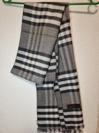 Szal męski szaro - biała kratka Adriano Guinari