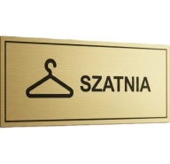 Tabliczka na drzwi laminat grawerski 20x7 cm szatnia złota lub srebrna