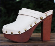 Włoskie Drewniaki**Miękka Skóra Naturalna BEŻ nude Cream**37**Chanel