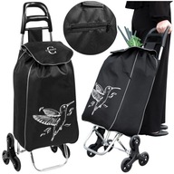 WÓZEK ZAKUPOWY ZAKUPY TORBA NA KÓŁKACH SKŁADANY MOCNY SOLIDNY WODOODPORNA