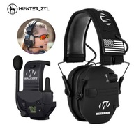 CZARNY WALKER'S RAZOR TAKTYCZNE ELEKTRONICZNE NAUSZNIKI WALKIE TALKIE COMBO