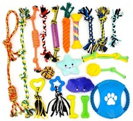 Sznury i kółka dla psa PET GANG Zestaw zabawek dla psa do aportu 20szt