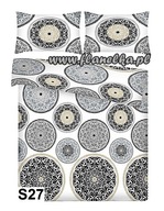 pościel z satyny 220x240 + 2x50x60 + 2x40x40 zamek S 27 Szara mara