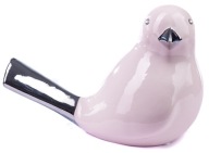 PTASZEK GOŁĄB FIGURKA 20x14 cm RÓŻOWY GOŁĄBEK DEKORACJA Ozdoba CERAMIKA