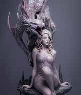 Żywica figurka Jaszczur 1/10