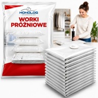 WORKI PRÓŻNIOWE NA UBRANIA ODZIEŻ POŚCIEL MOCNE ZESTAW 12 SZT 4 ROZMIARY
