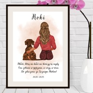 Plakat w ramce Pamiątka z Twoim psem/kotem Personalizowany portret A4
