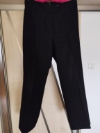 SPODNIE DAMSKIE CZARNE DŁUGIE ELEGANCKIE Z MATERIAŁU POLSKIE R.40