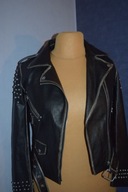 Oryginalna kurtka skórzana ramoneska z dzetami skóra ekologiczna _38