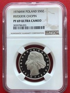 NGC PF69 CHOPIN 50 zł 1974