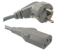 Kabel zasilający do komputera/AGD 1,9m szary - 10 sztuk WYSPRZEDAŻ PROMOCJA