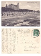 Kołobrzeg (Kolberg) plaża 1928 ambulans pocztowy Kolberg-Belgard