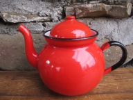 Stary Emaliowany Czajniczek_EMALIA PRL_OZDOBA_WYSTRÓJ