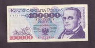 Polska - banknot - 100000 Złotych 1993 rok seria K