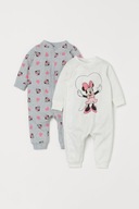 H&M KOMPLET 2 PAK PAJACE MYSZ MINNIE 74 STOPKI