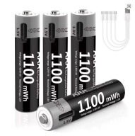 Bateria Akumulator AAA Ładowana USB Typ-C