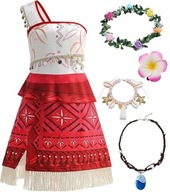 Sukienka Przebranie Vaiana Moana Strój Hawajski bal Andrzejki