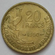 Francja 20 franków 1950 - Marianna / kogut - stan menniczy -