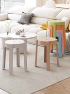 Nowoczesny taboret szary, biały, niebieski, cappuccino stołek lekki stolik