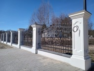 OGRODZENIA DWORKOWE ,SŁUP,PRZĘSŁA ,STYLOWE,BETONOWE SŁUPKI,BONIOWANE