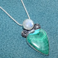 Wisiorek Azuryt Chryzokola