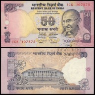 BNA - INDIE 50 Rupii 1997 1CK 107875 # bez litery # Rangarajan # P90a # XF+