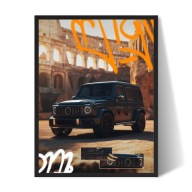 Plakat Mercedes G Wagon w ramce 30x40 cm dekoracja ścienna motoryzacja